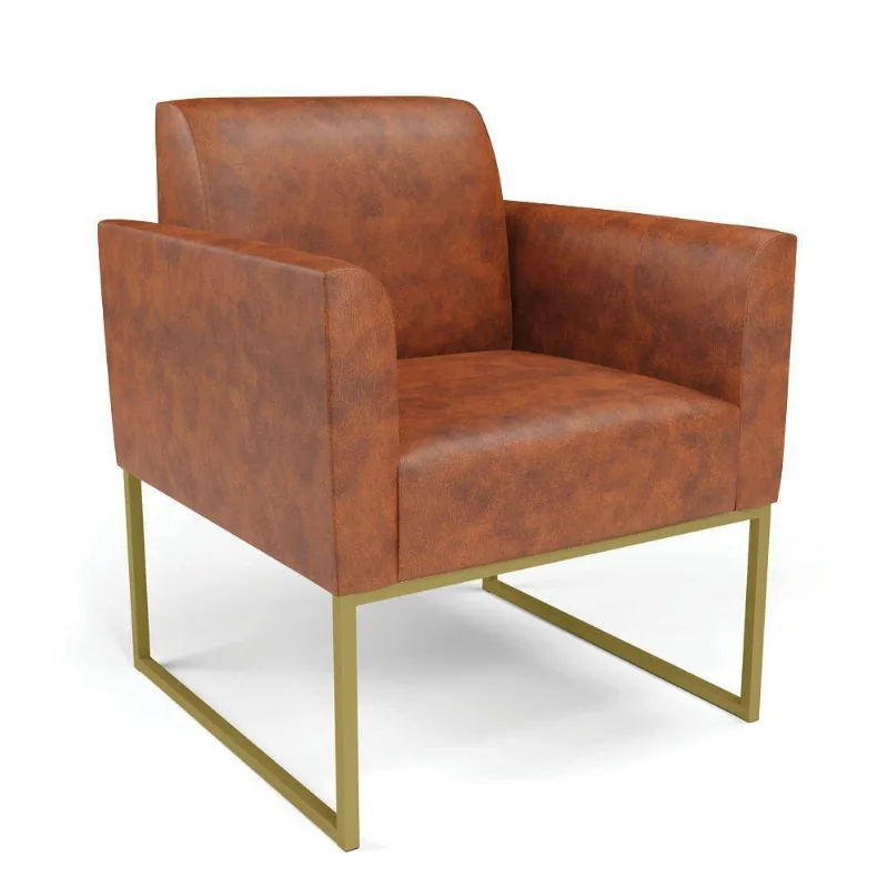 Poltrona Base Industrial Dourado Marisa Corano Nozes D03 - D'rossi