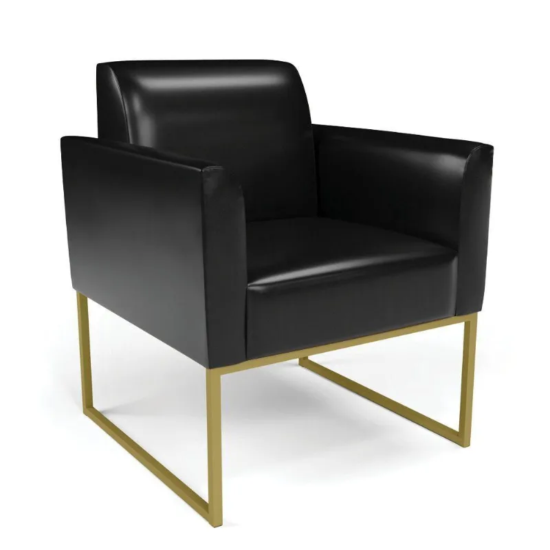 Poltrona Base Industrial Dourado Marisa Corano Preto D03 - D'rossi