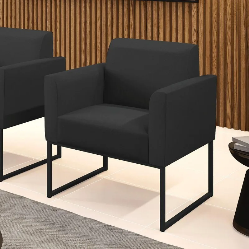 Poltrona Base Industrial Preto Marisa Corino Preto D03 - D'rossi