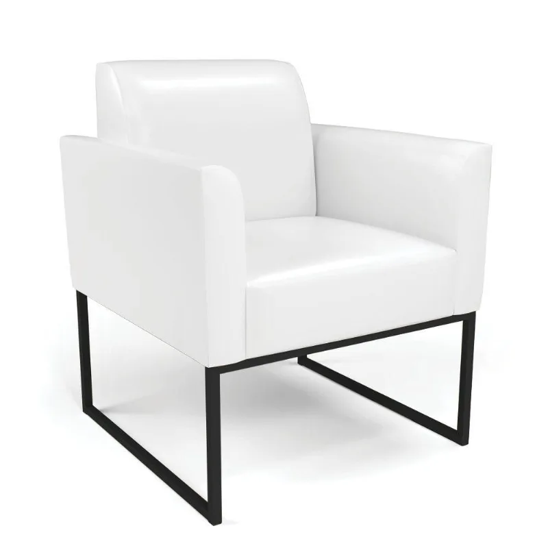 Poltrona Base Industrial Preto Marisa Corano D03 - D\'rossi Cor Branco