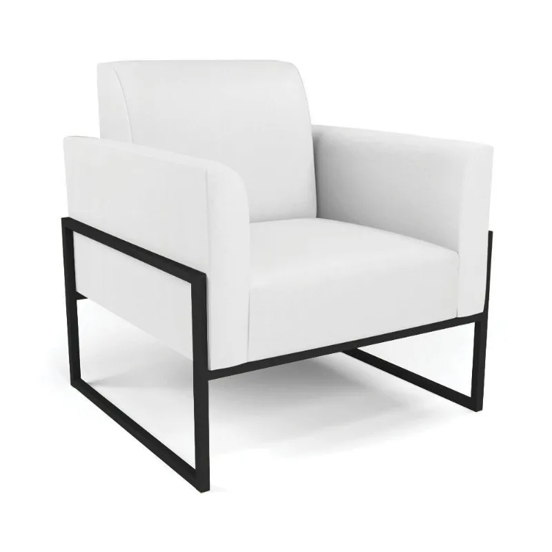 Poltrona Base Industrial Alta Preto Marisa Corino D03 - D\'rossi Cor Branco
