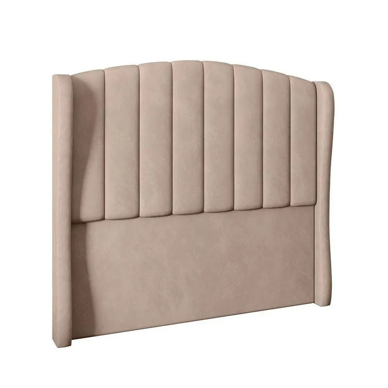 Cabeceira Para Cama Box King 193 Cm Angel Veludo Bege I02 - D'rossi