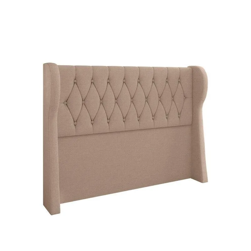Cabeceira Para Cama Box Queen 160 Cm Beatriz Linho Bege I02 - D'rossi