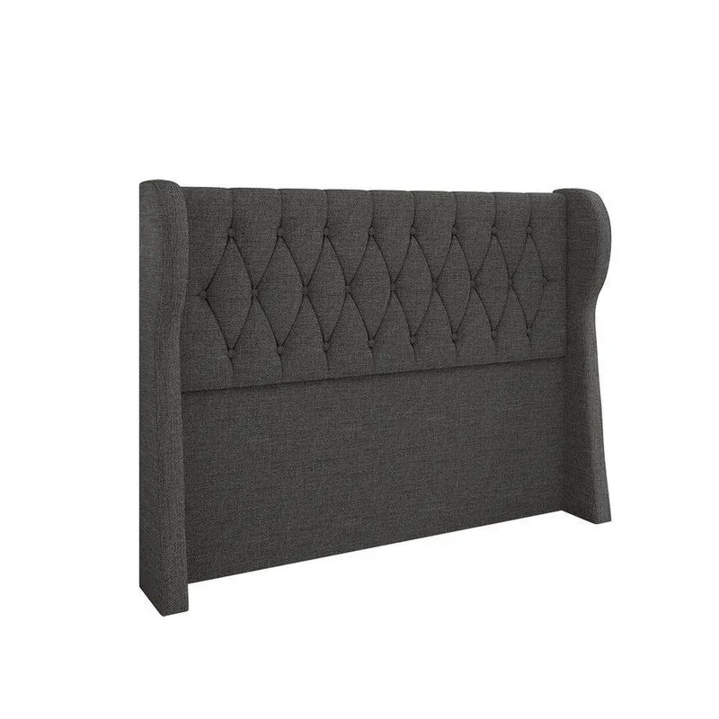 Cabeceira Para Cama Box King 193 Cm Beatriz Linho Cinza I02 - D'rossi
