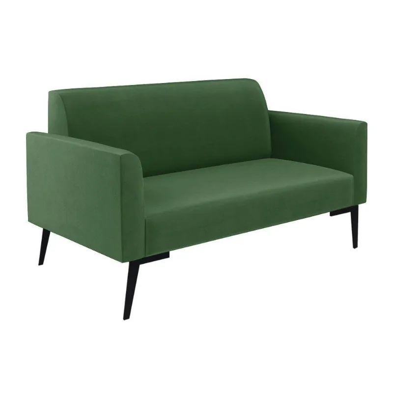 Sofá Namoradeira Pés Villach Marisa Suede D03 - D\'rossi Cor Verde