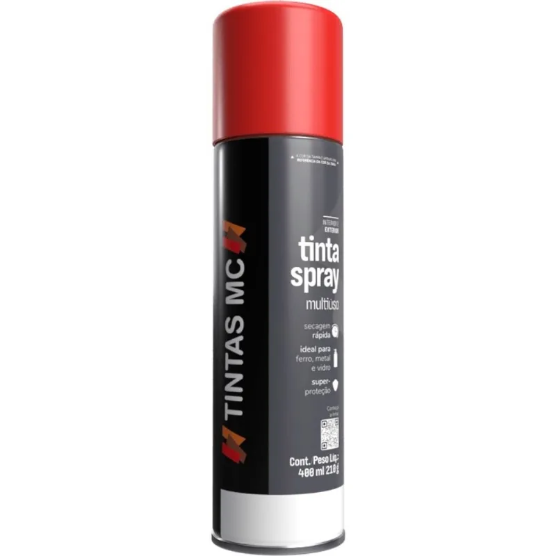Spray Vermelho 400Ml Alta Temperatura Tintas mc