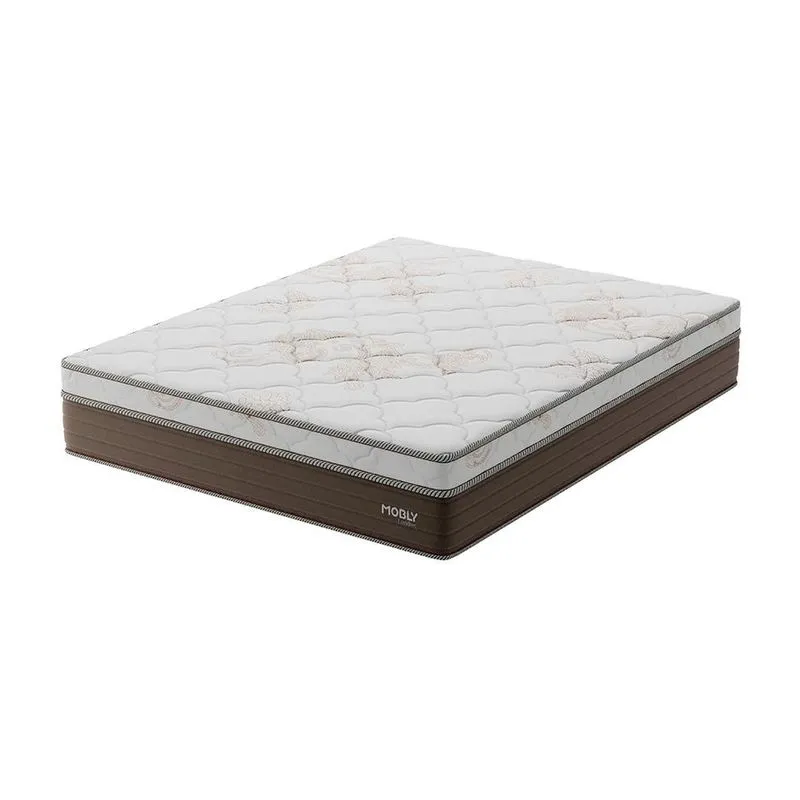 Colchão Queen com Molas Ensacadas Modern Londres Marrom e Branco