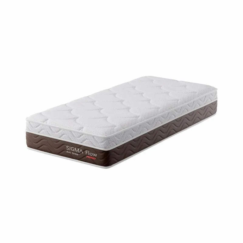 Colchão Solteirão com Molas Ensacadas Mobly Sigma Flow Misto Marrom e Branco