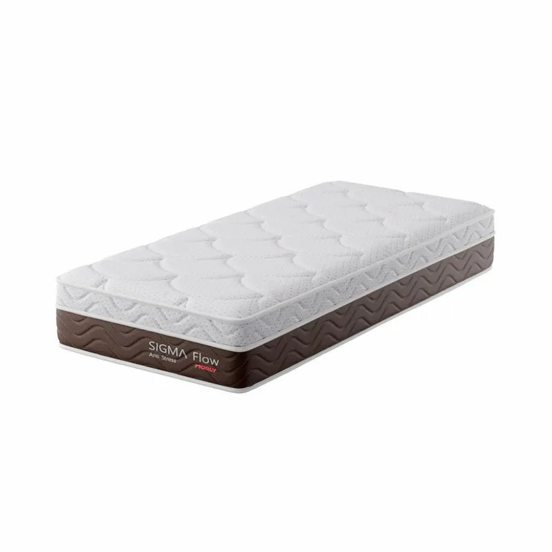 Colchão Viúva Molas Ensacadas Mobly Sigma Flow Misto Marrom e Branco