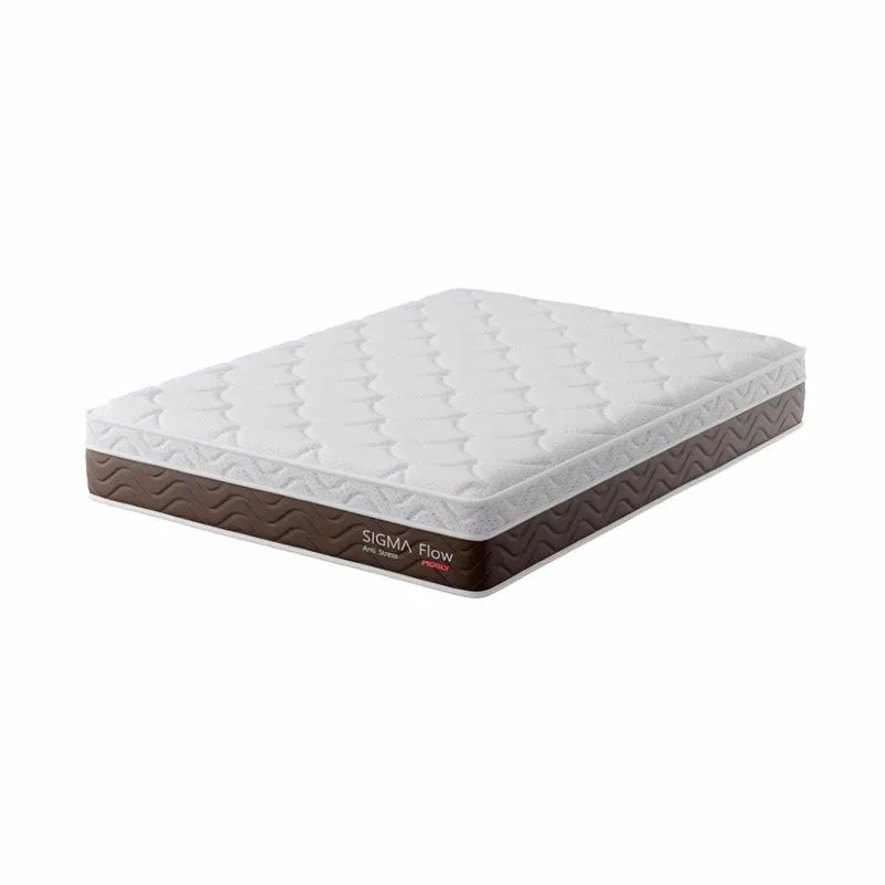 Colchão Casal com Molas Ensacadas Mobly Sigma Flow Misto Marrom e Branco