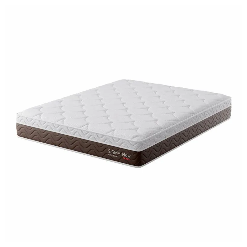 Colchão Queen com Molas Ensacadas Mobly Sigma Flow Misto Marrom e Branco