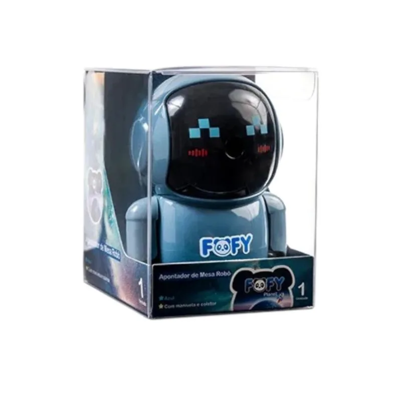 Apontador de Mesa Fofy Robo Plamet Aluz FF4002 APONTADOR DE MESA FOFY ROBO PLANET AZUL