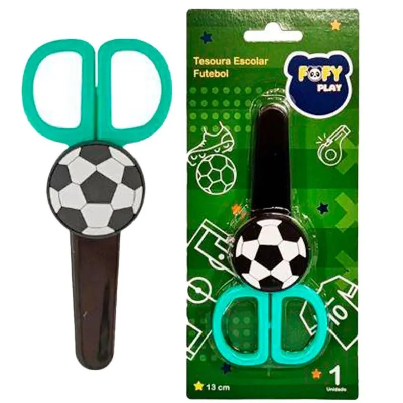 Tesoura Escolar Futebol Fofy FF1708 (MP)