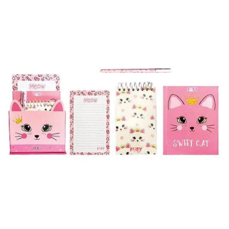 Kit De Anotações 4 Peças Fofy Gatinhos (MP)