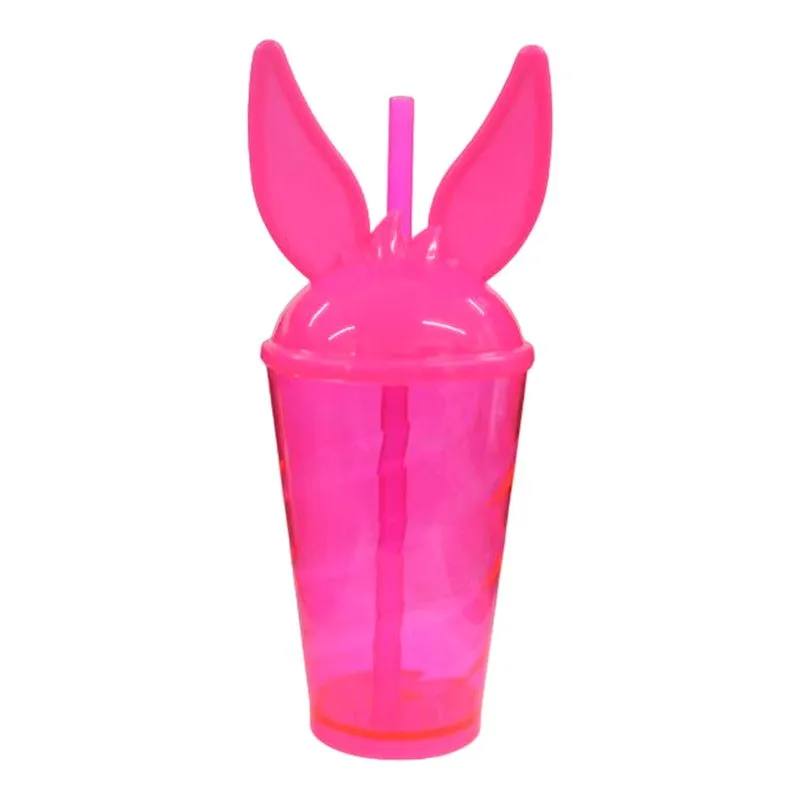 Copo Tampa Coelho Pink Neon 500ML CTC003 TASIL