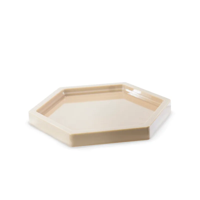 Mini Bandeja Decorativa Sextavada Noz Moscada 17cm MBS028 TASIL MINI BANDEJA DEC SEXT NOZ MOSCADA 17X17CM MBS028 TASIL