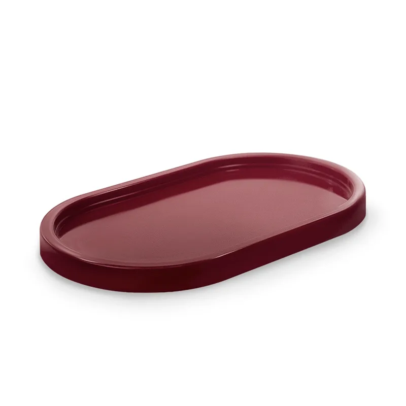 Bandeja Decorativa Oval Vermelho Cereja 22X13cm TASIL BANDEJA DEC OVAL VERMELHO CEREJA 22X13CM BDO031 TASIL