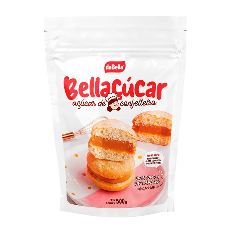 Bellaçúcar Açúcar de Confeiteiro 100% Puro 500g DABELLA ACUCAR DE CONFEITEIRO BELLACUCAR 100% PURO 500G DABELLA