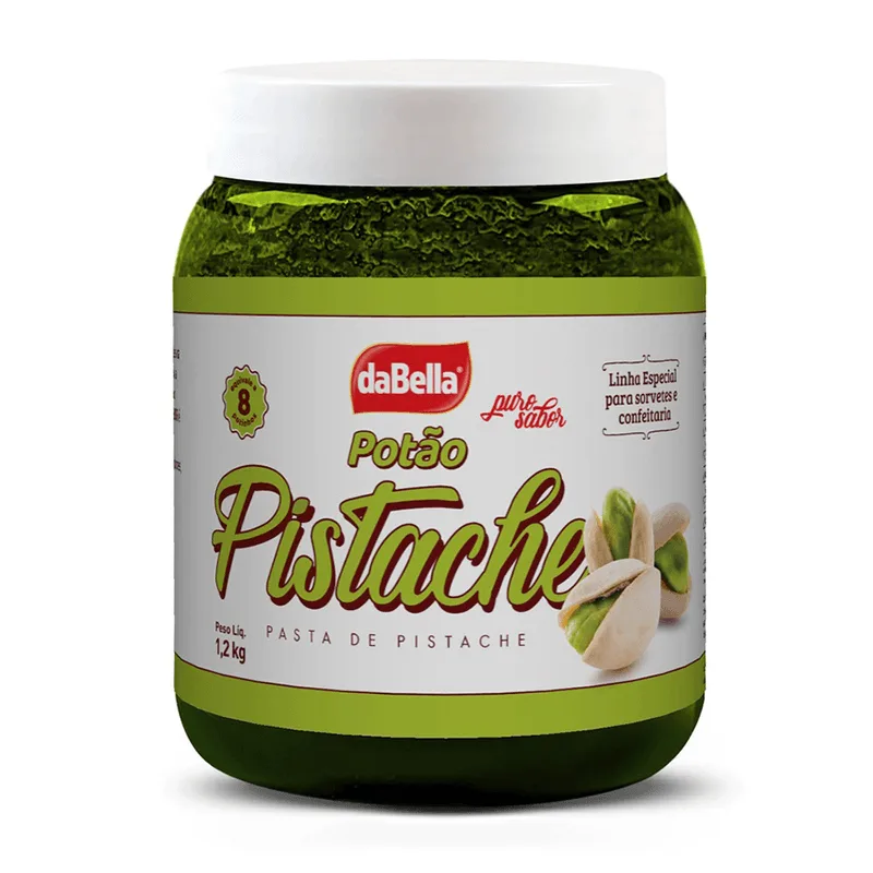 Pasta Saborizante Puro Sabor Pistache Potão 1,2kg DABELLA PASTA SABORIZANTE SABOR PISTACHE 1,2KG DABELLA
