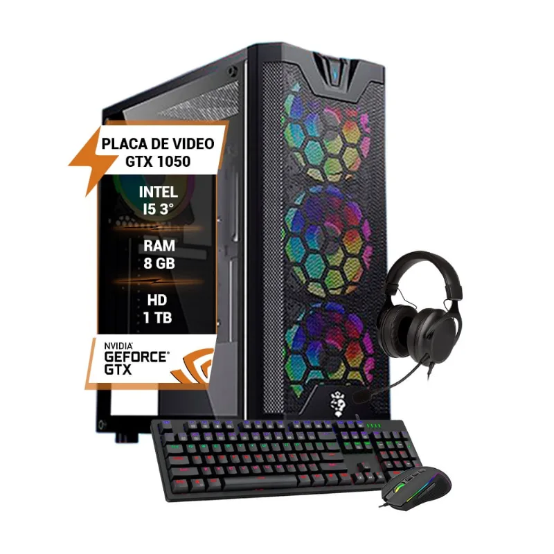 Pc Gamer Intel Core I5 3° gtx 1050 ram 8Gb Hd 1TB ssd 120GB