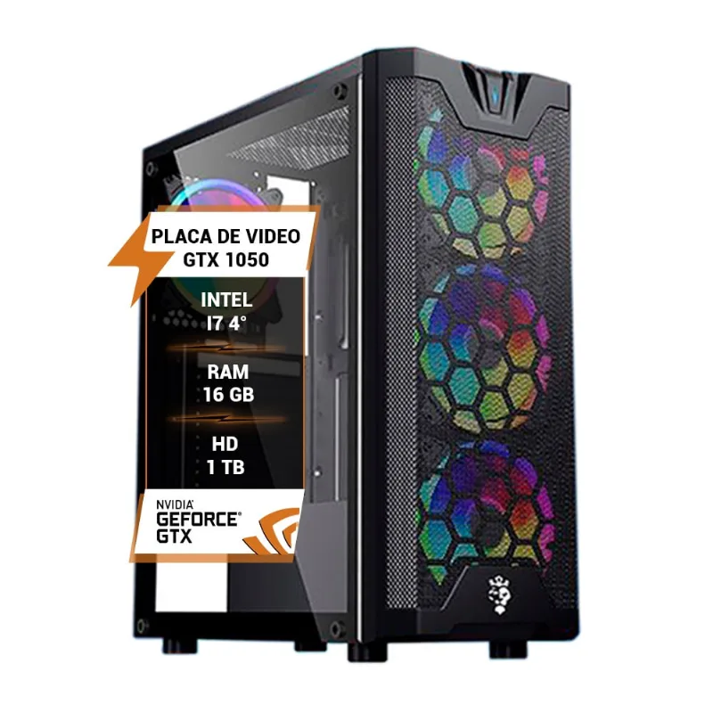 Pc Gamer Intel I7 4° ram 16Gb DDR3 gtx 1050 HD 1TB ssd 240GB