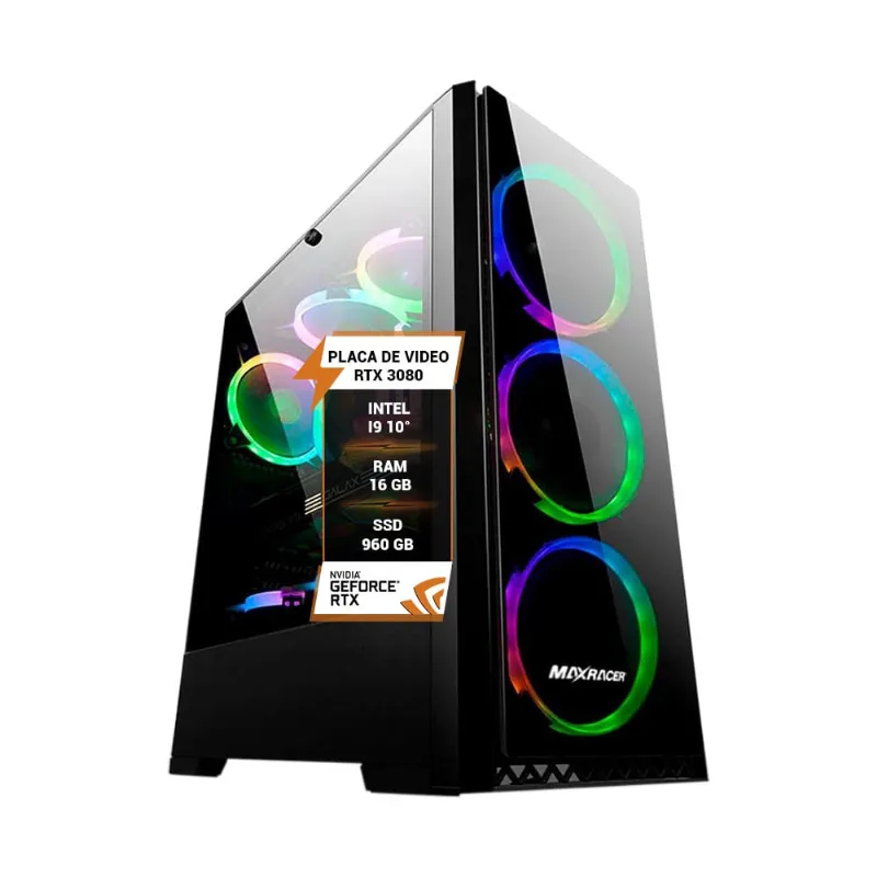 Pc gamer Intel I9 10° RTX3080 10GB Memória 16GB ram ssd 960GB