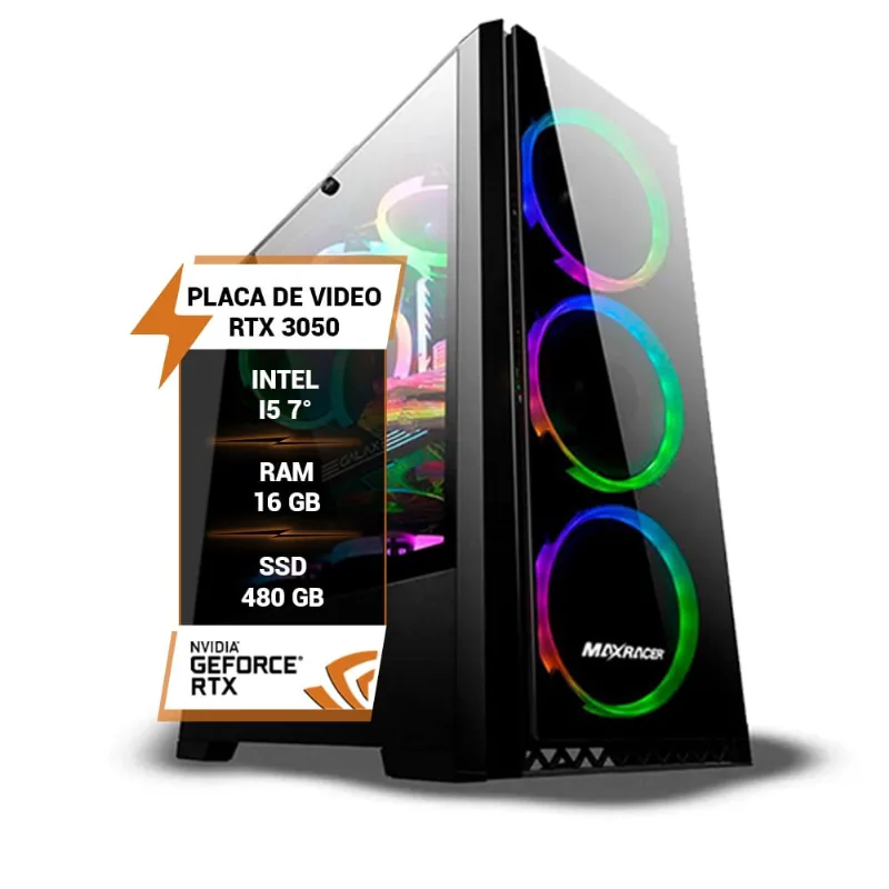 Pc Gamer Intel Core I5 7° 16GB ram DDR4 rtx 3050 8GB ssd 480GB HD 1TB