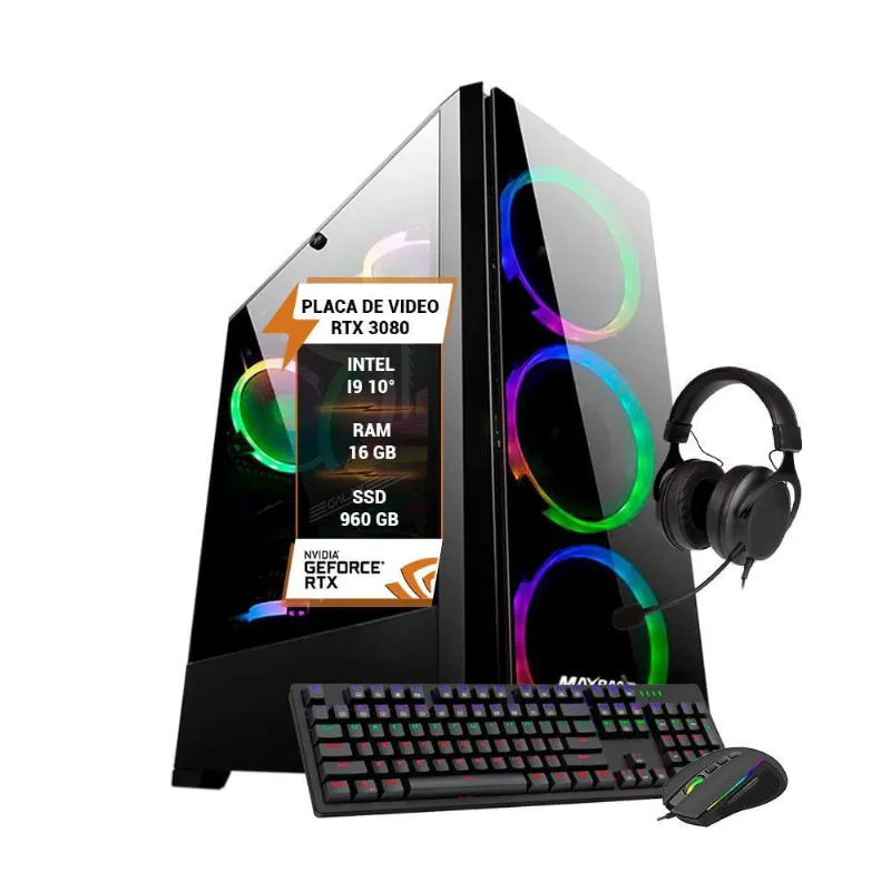 Pc Gamer i9 10ª Geração 16GB ram rtx 3080 10GB ssd 960GB