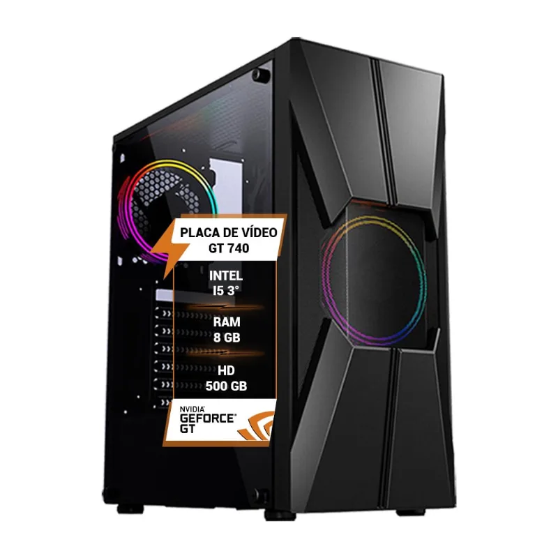 Pc Gamer Intel Core i5 3° HD 500GB gt 740 Memória 8GB DDR3