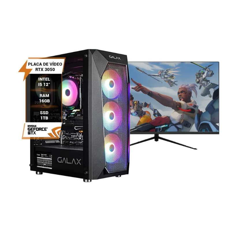 Pc Gamer I5 12º Rtx 3050 8Gb Memória 16Gb Ddr4 Ssd 1Tb