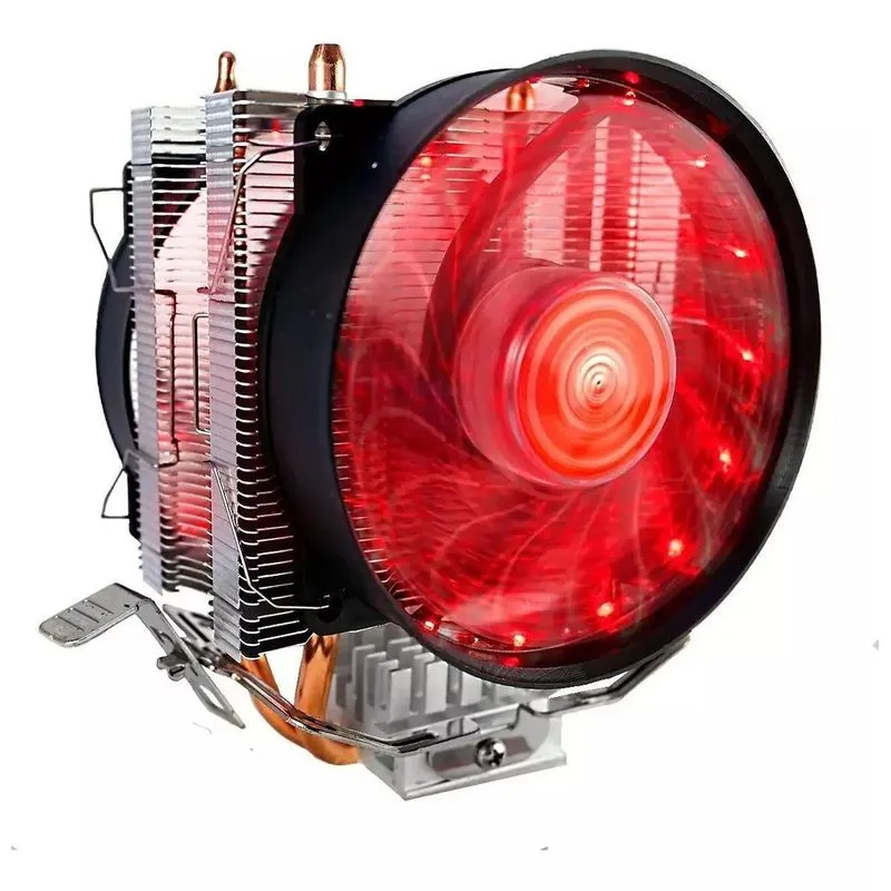 Cooler Duplo Fan Cpu Dex Dx-9115d Led Red Para Intel E Amd