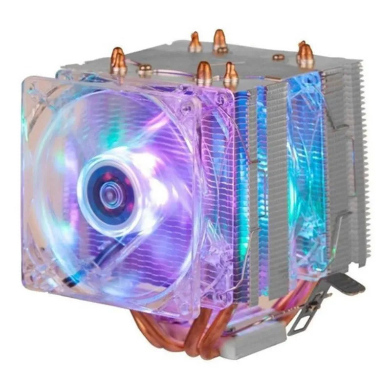 Cooler Duplo Fan Cpu Dex Dx-9206W Led Para Intel E Amd