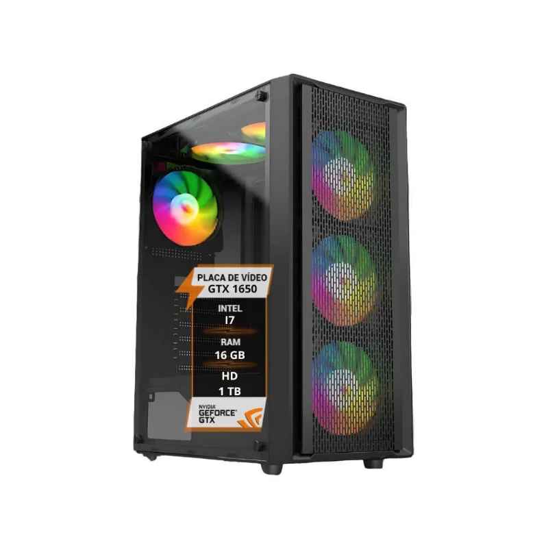 Pc Gamer I7 16Gb Ddr3 Gtx 1650 Hd 1Tb Ssd 240Gb