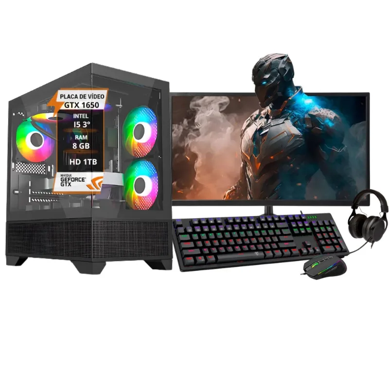 Pc Gamer Completo Maximus I5 gtx 1650 8GB HD 1TB ssd 120GB