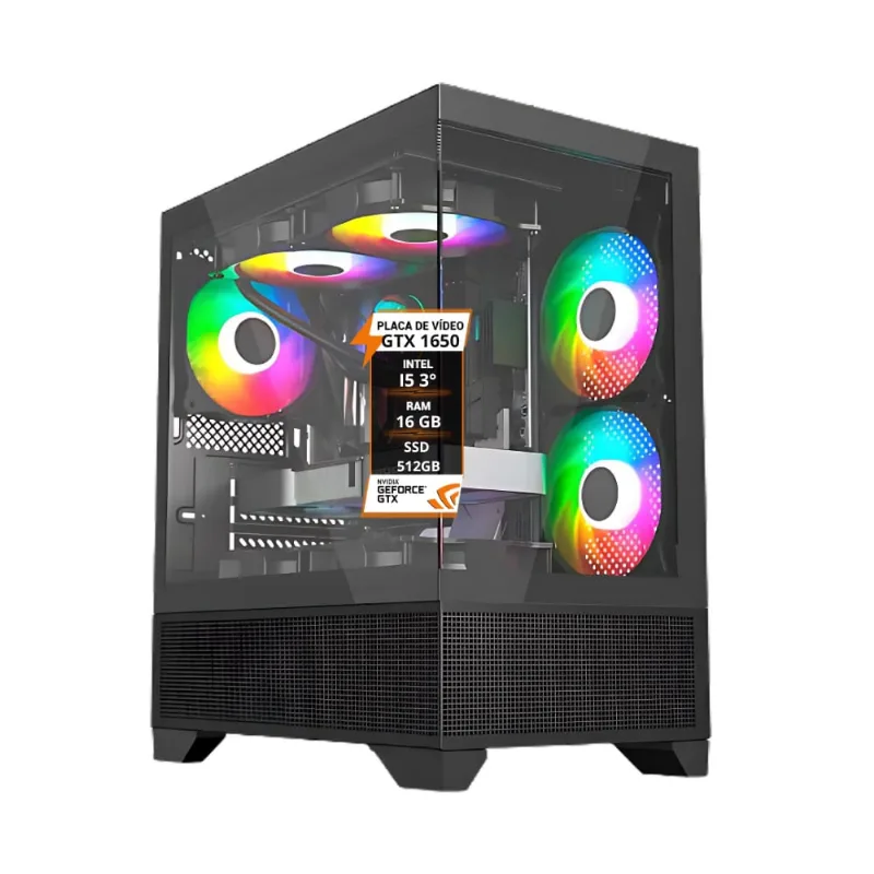 Pc Gamer i5 3° gtx 1650 Memória 16Gb ssd 512GB