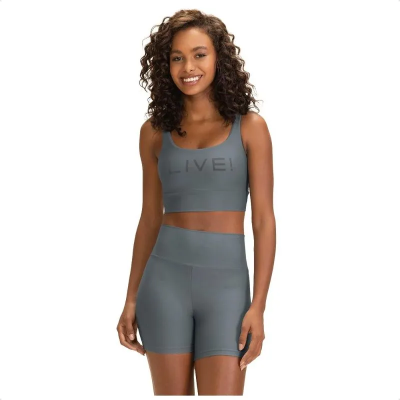 Top Live Icon Feminino P / CINZA-CINZA