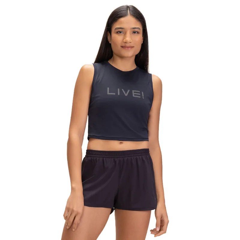 Regata Cropped Feminina Live Comfort Preto Onyx - M