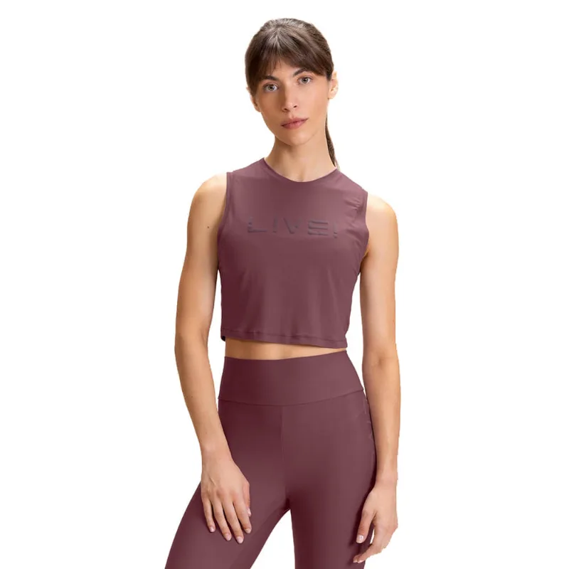 Regata Cropped Feminina Live Comfort Vinho Velvet - G