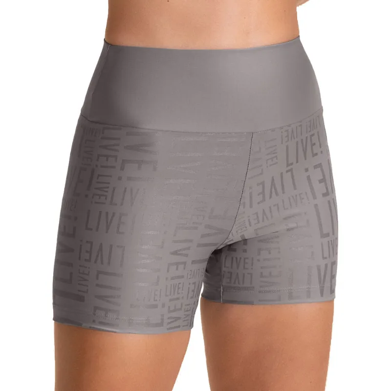 Short Feminino Live Sense Pro Cinza Smokey - GG