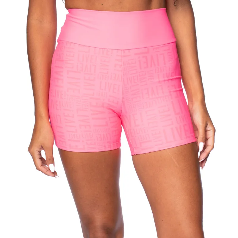 Short Feminino Live Fit Sense Pro Rosa Lucky - P - LIve!