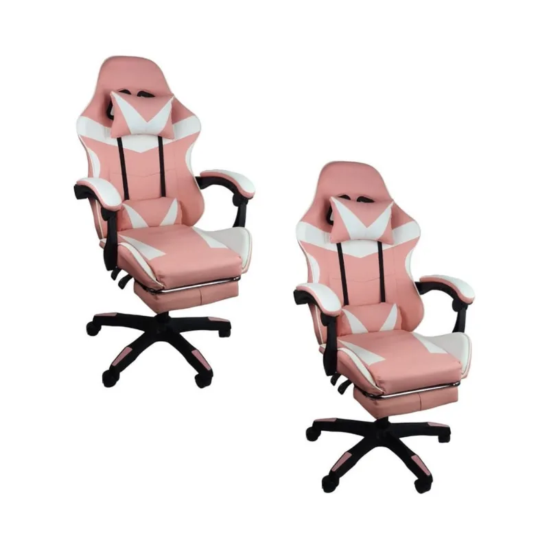 Kit 2 Cadeiras Gamer Stillus Ergonômica com Apoio Para os Pés
