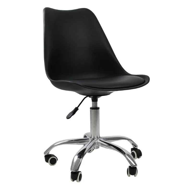 Cadeira Office Com Rodízio Giratória Saarinen Preto