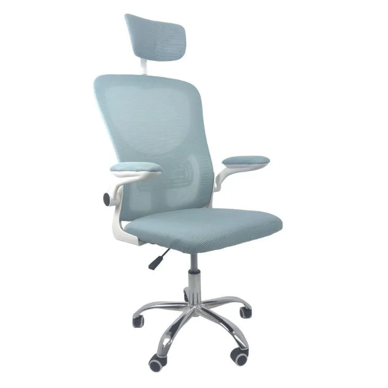 Cadeira De Escritório Diretor Oficial Vegas Com Apoio Azul Branco