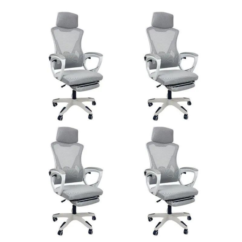 Kit 4 Cadeiras de Escritório Presidente Executiva Oficial Supreme Cinza 4