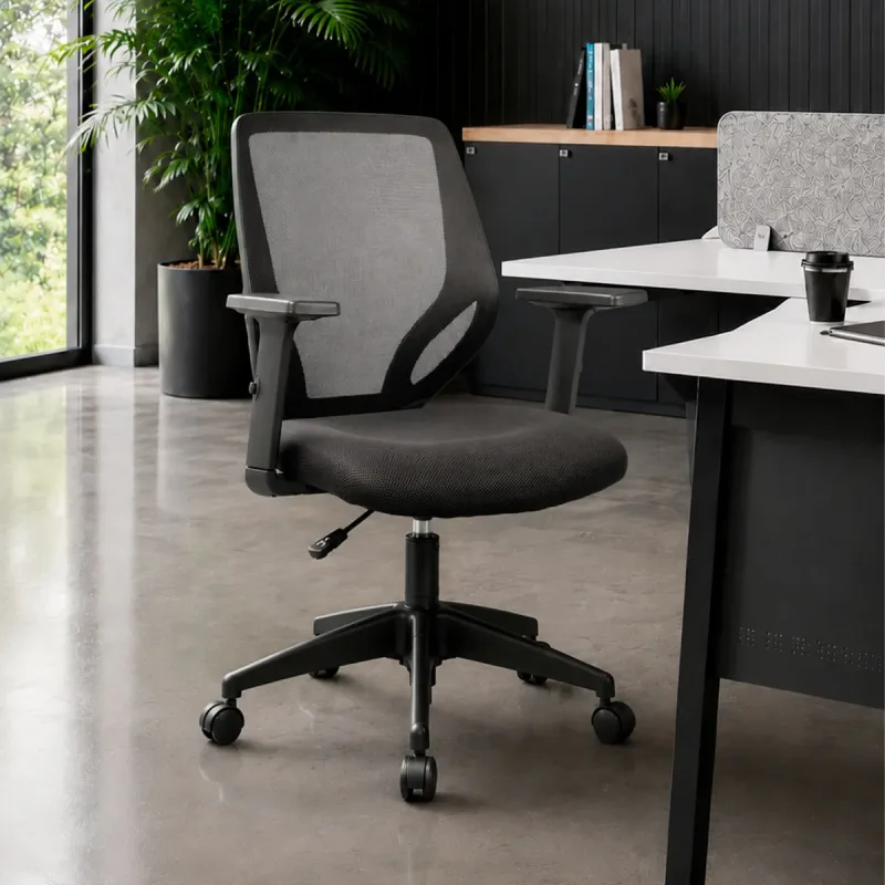 Cadeira de Escritório Ergon Basic Corporativa: Preto
