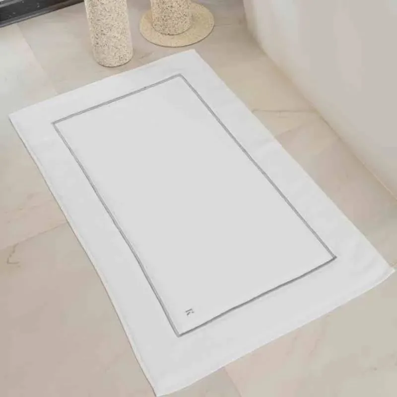 Toalha de Piso Lázio 48x80 cm Branco/Silver Kacyumara