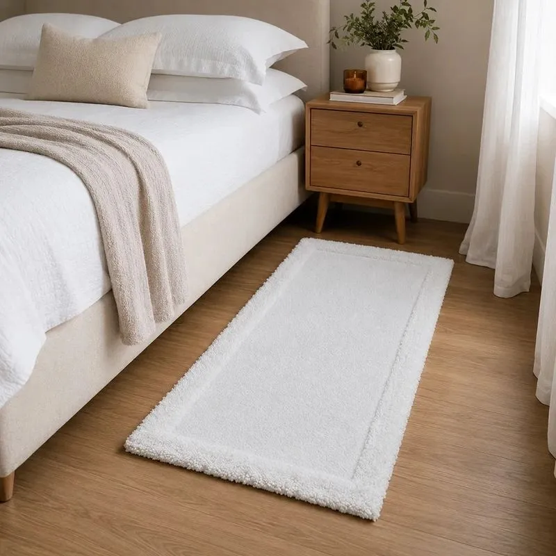 Tapete/Passadeira 60x1,2 Algodão Branco Riade Kacyumara - Casa K