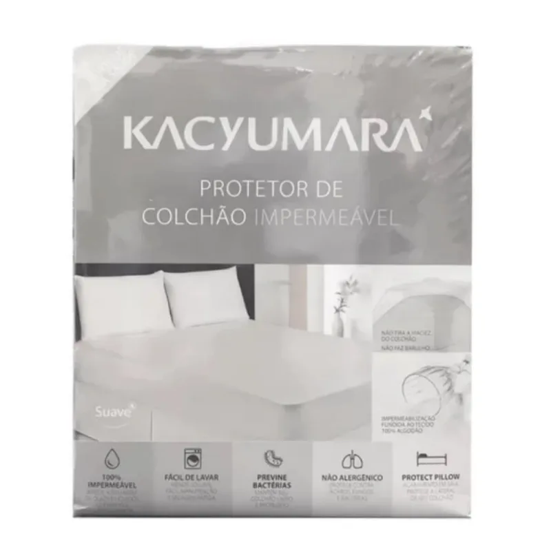 Protetor de Colchão Impermeável Algodão/Malha Kacyumara - Casa K Queen - Kacyumara