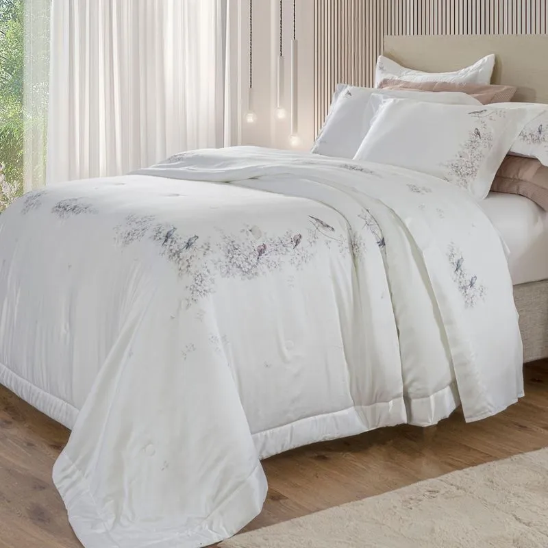 Colcha Bambu Estampado Queen Cellune
