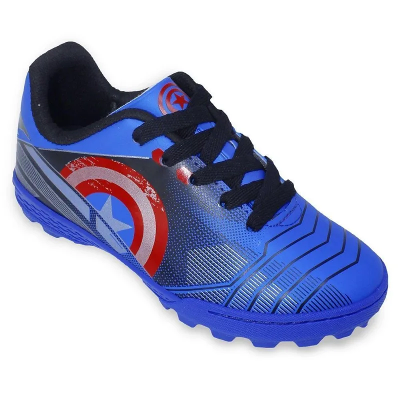 Chuteira Society Dray Marvel Capitão América Infantil 28 / Azul